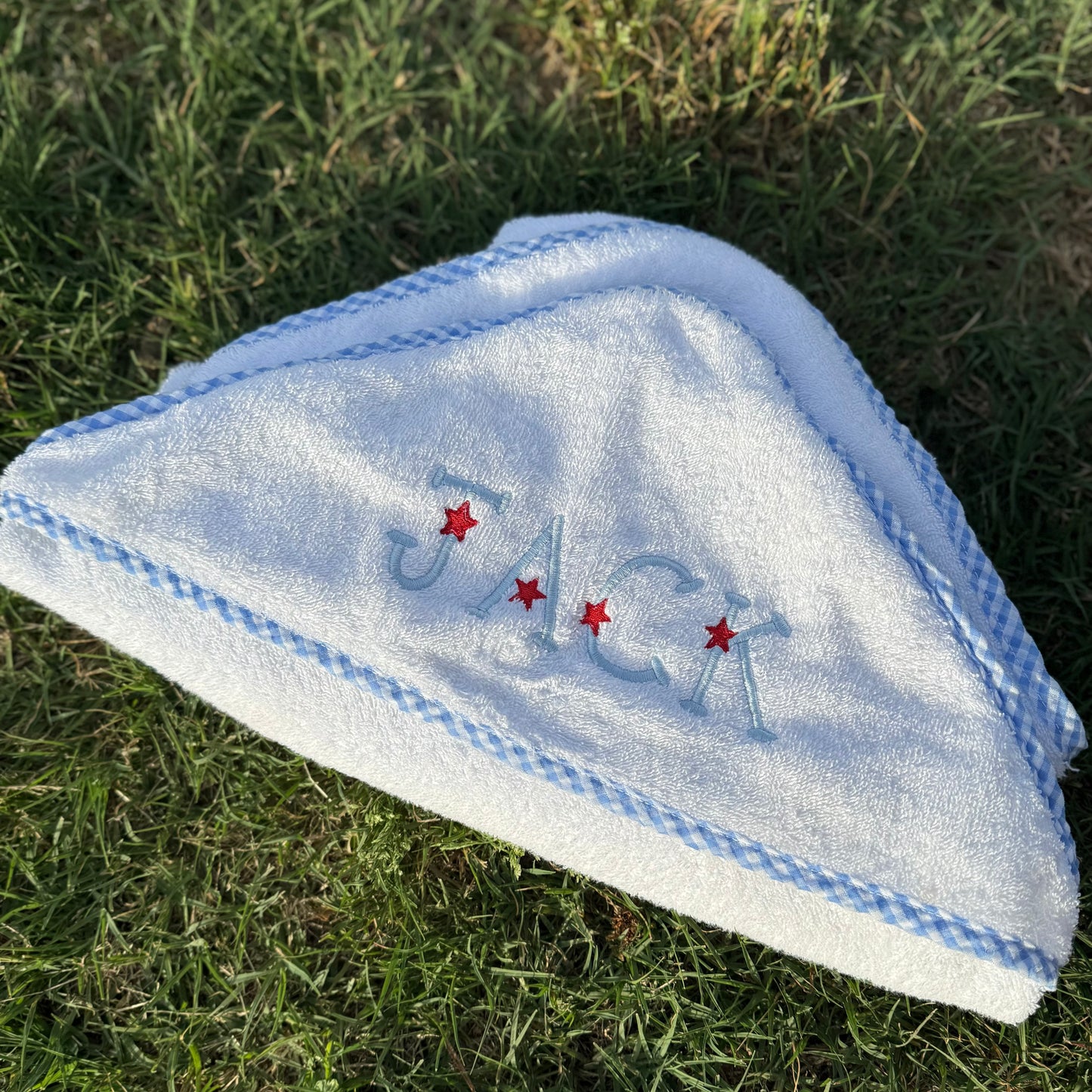 Gingham Hooded Towel