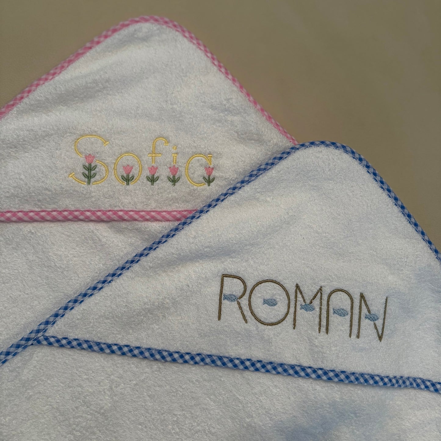 Gingham Hooded Towel