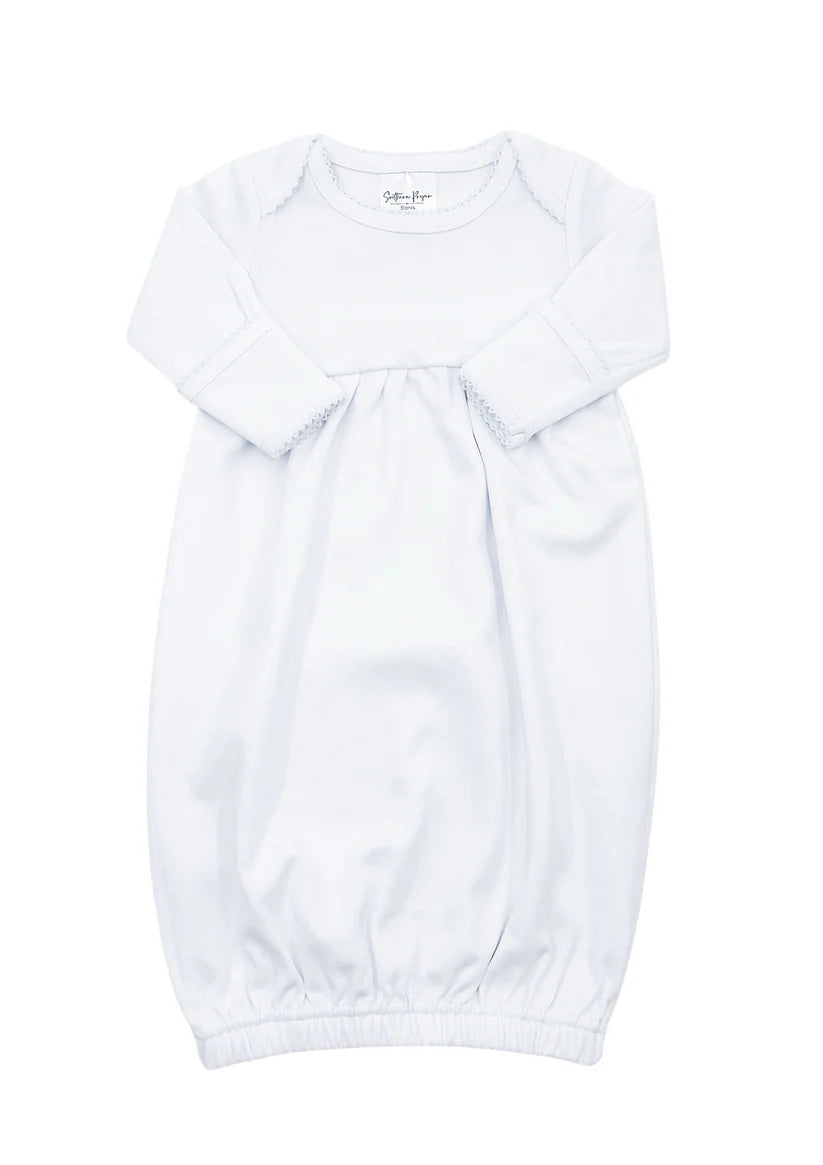 Picot Trim Baby Gown