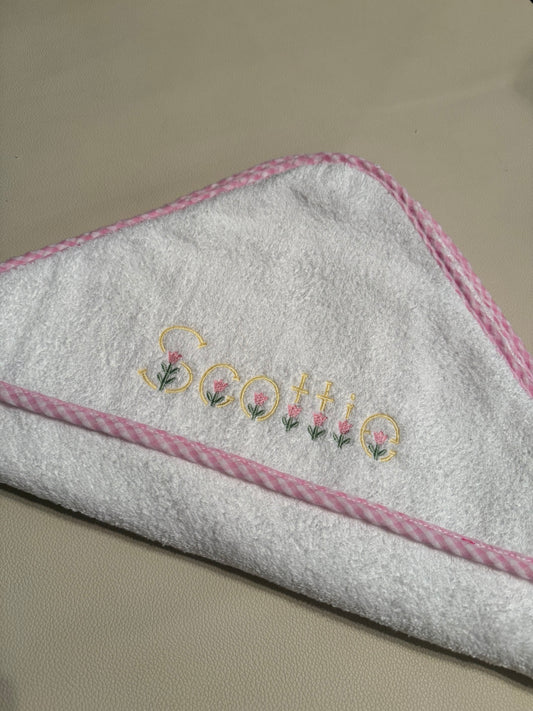 Gingham Hooded Towel