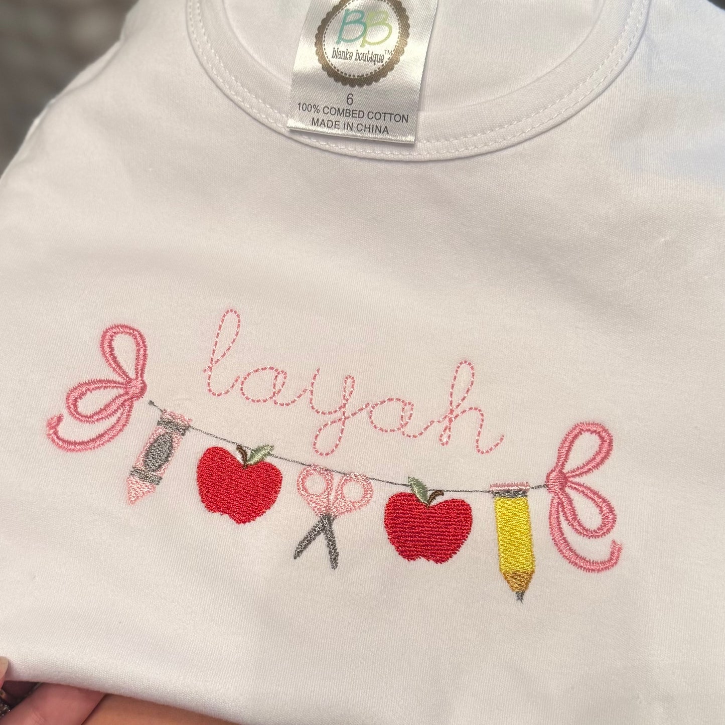 Bow Back 2 School Puff Sleeve T- Shirt