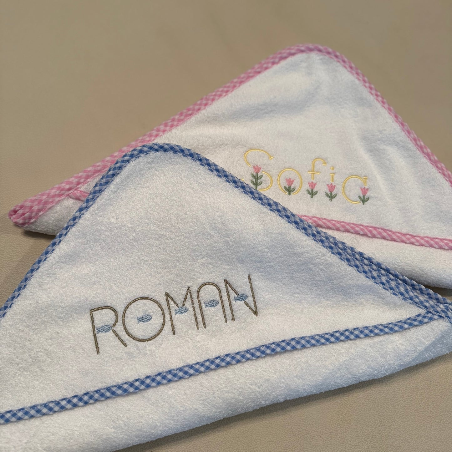 Gingham Hooded Towel