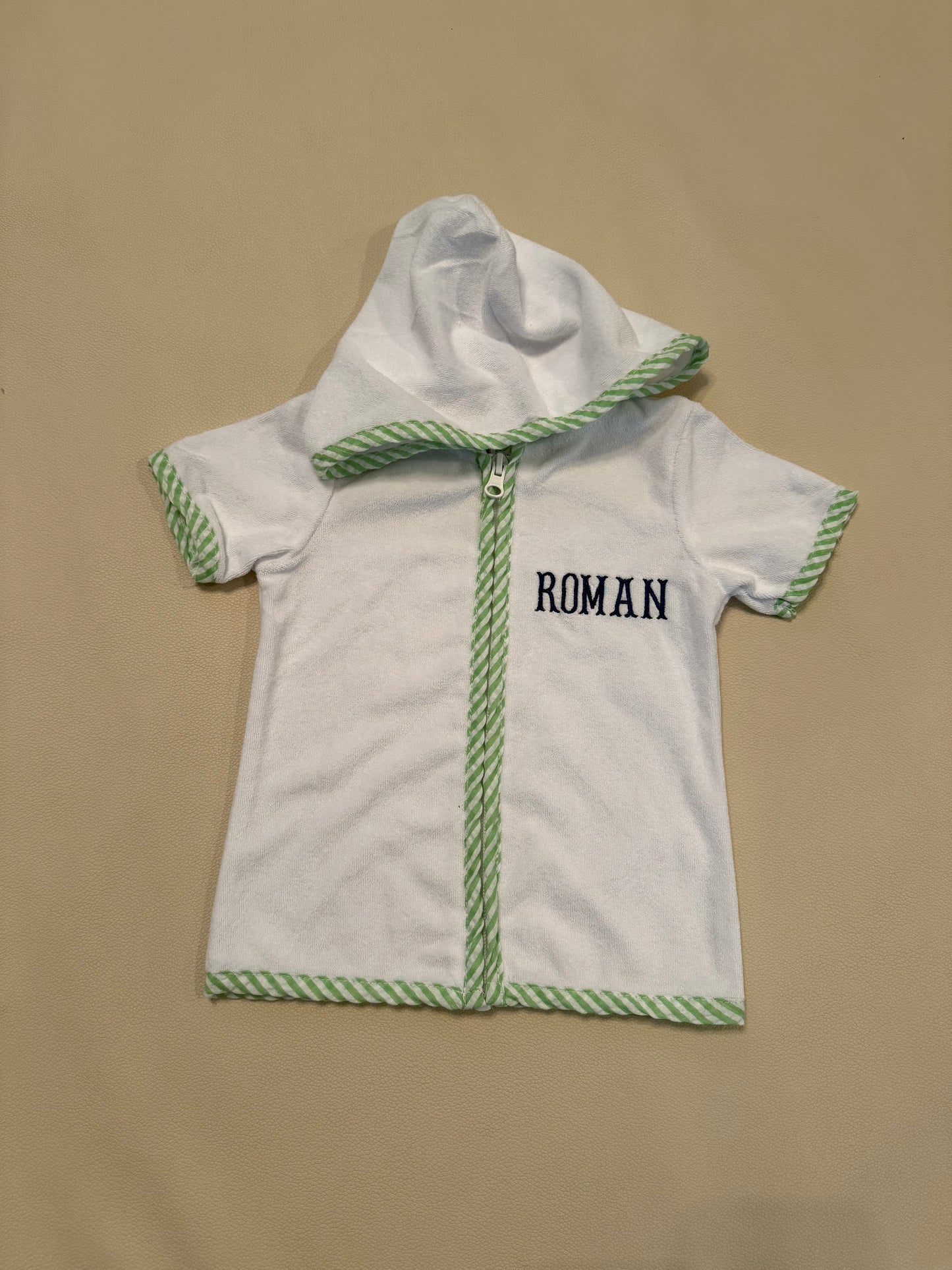 Short Sleeve Terry Cloth Cover Up