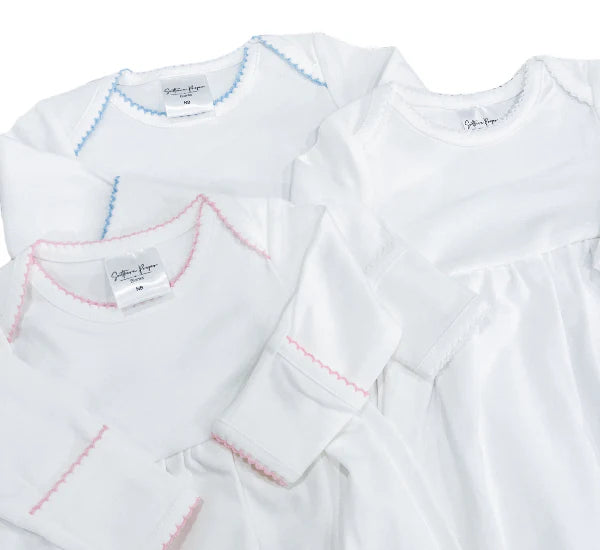 Picot Trim Baby Gown