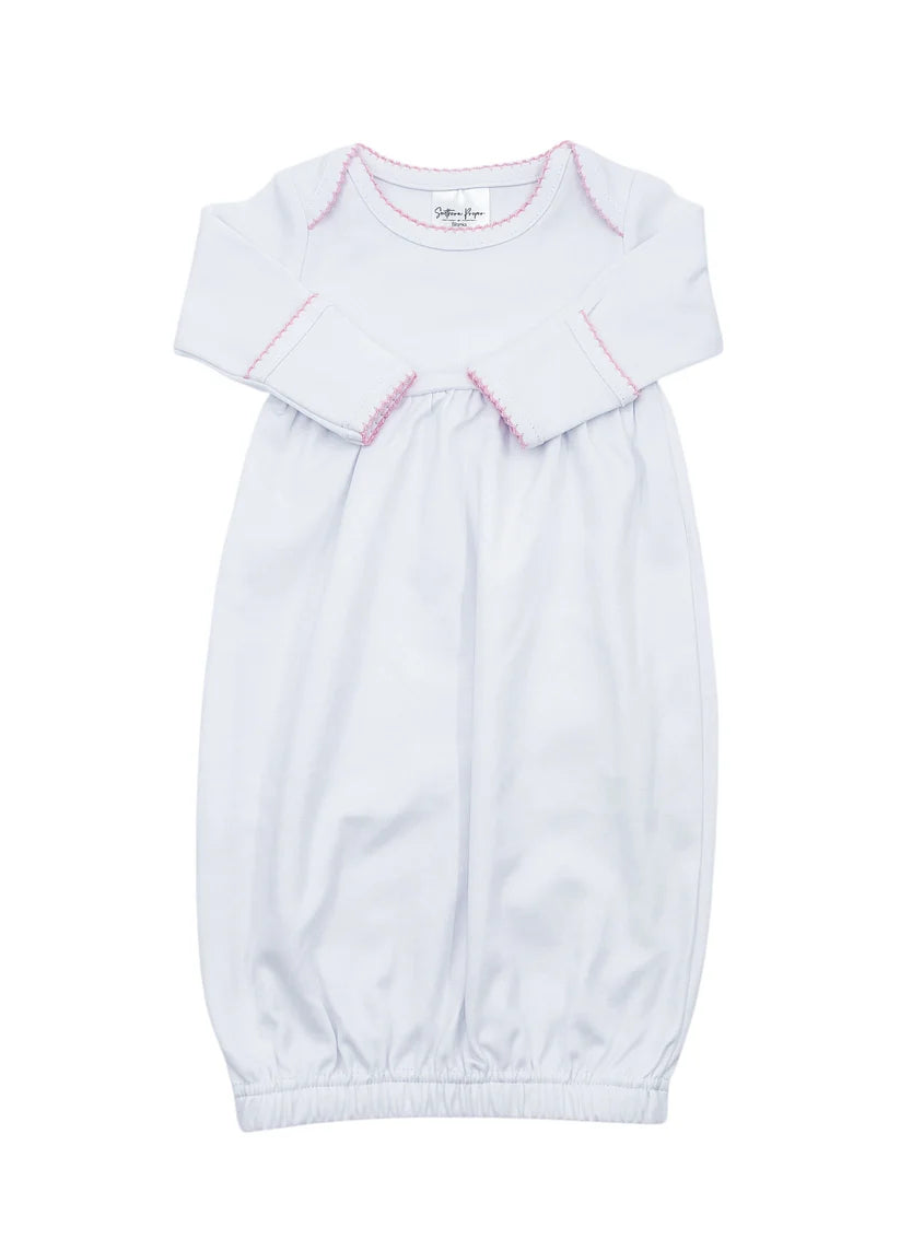 Picot Trim Baby Gown