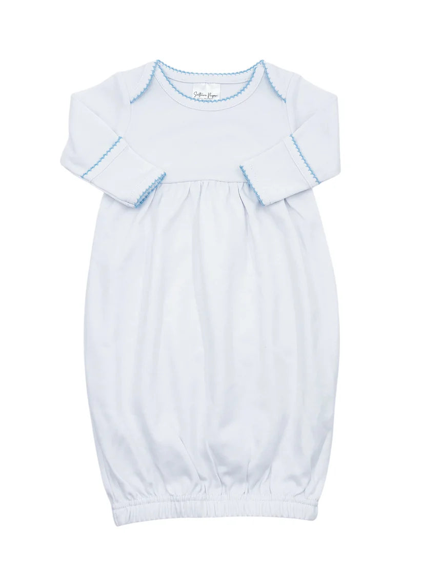 Picot Trim Baby Gown