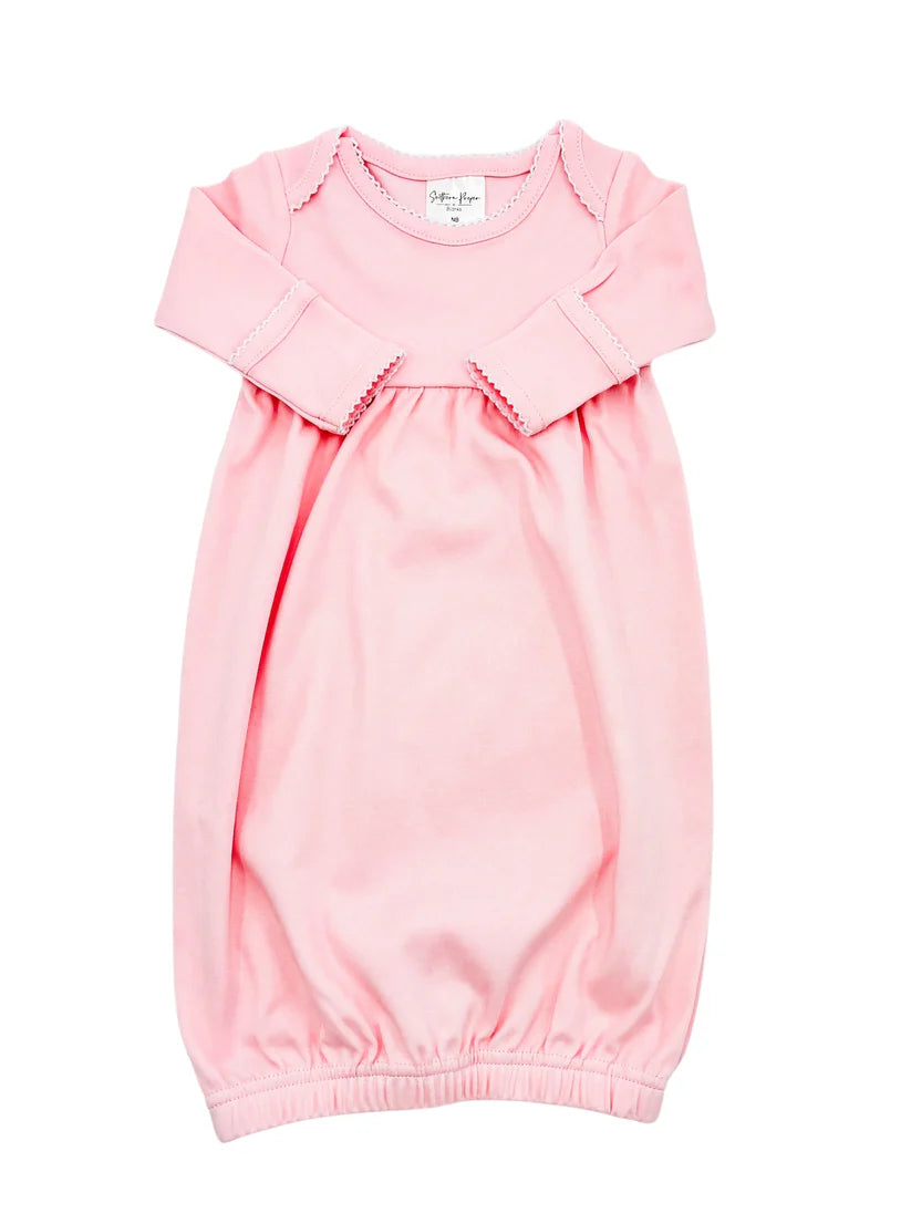Picot Trim Baby Gown