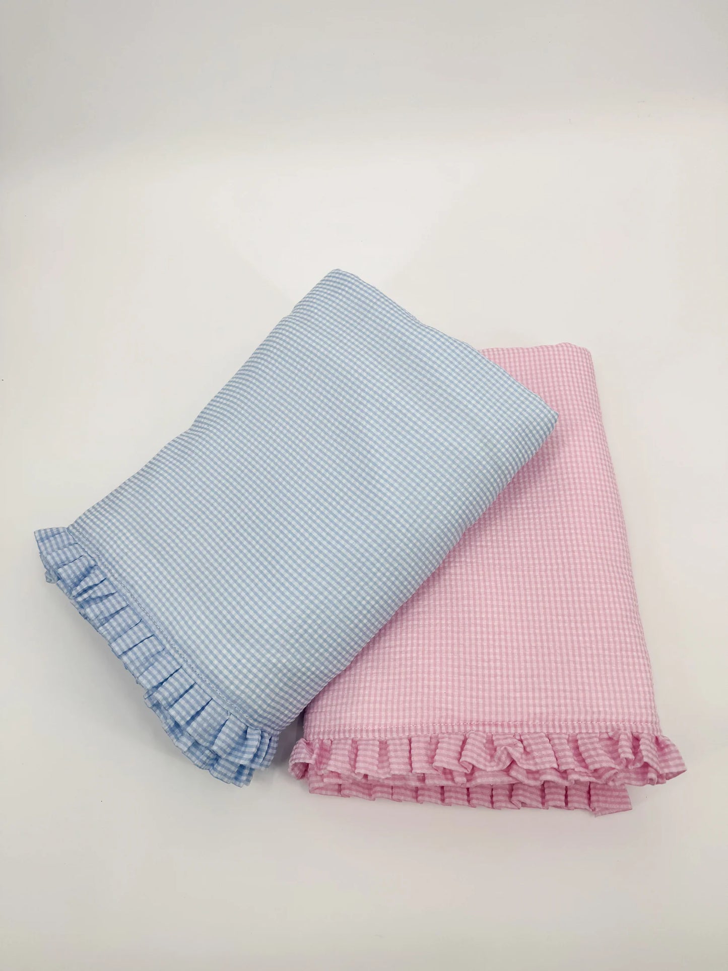 Ruffle Seersucker Beach Towel