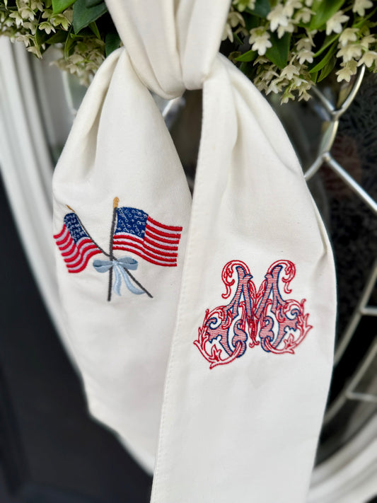 Patriotic Wreath Sash