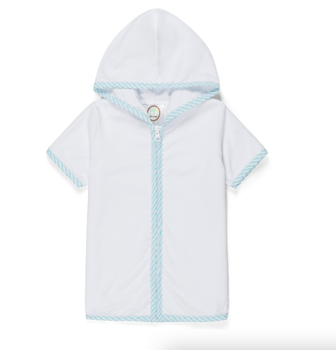 Short Sleeve Terry Cloth Cover Up
