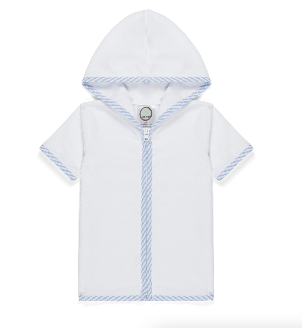 Short Sleeve Terry Cloth Cover Up