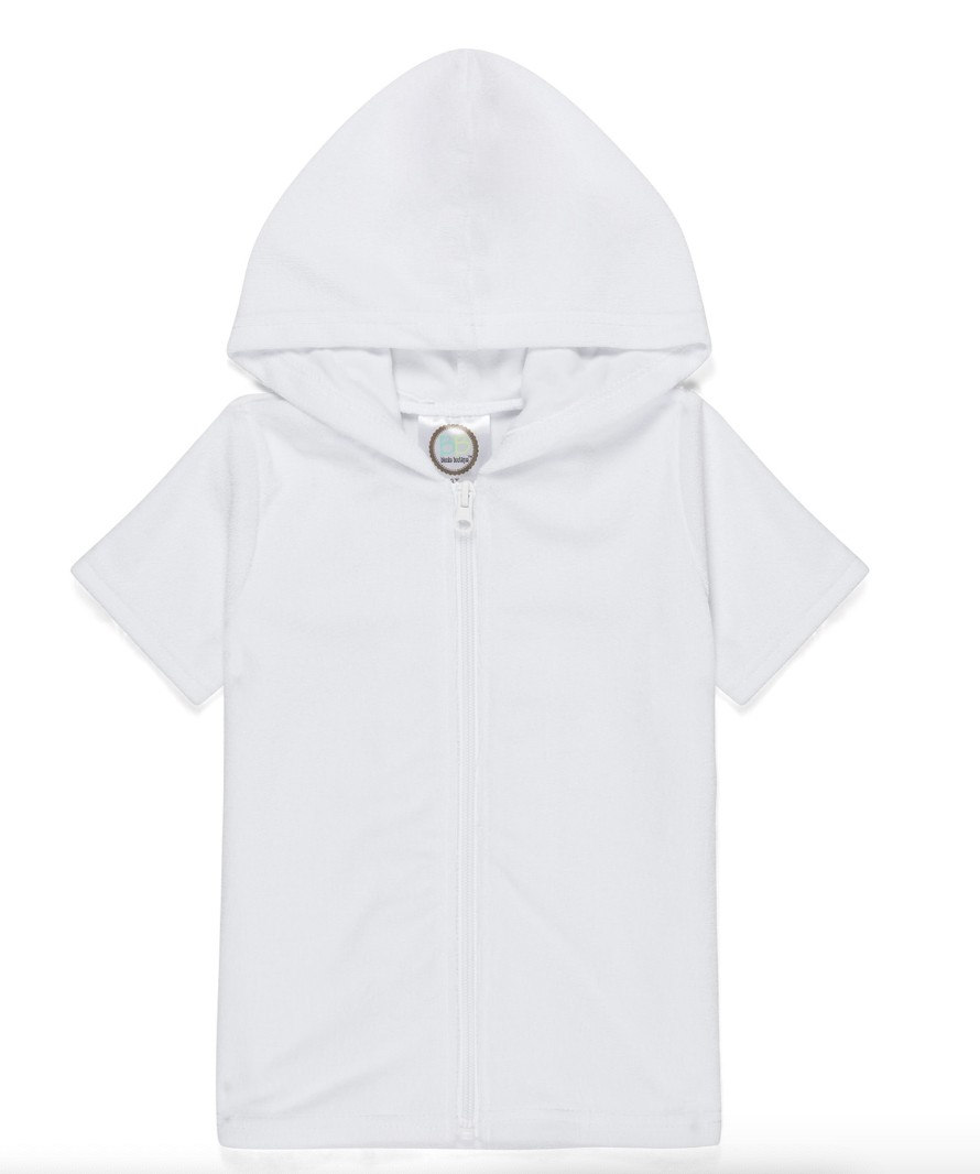 Short Sleeve Terry Cloth Cover Up