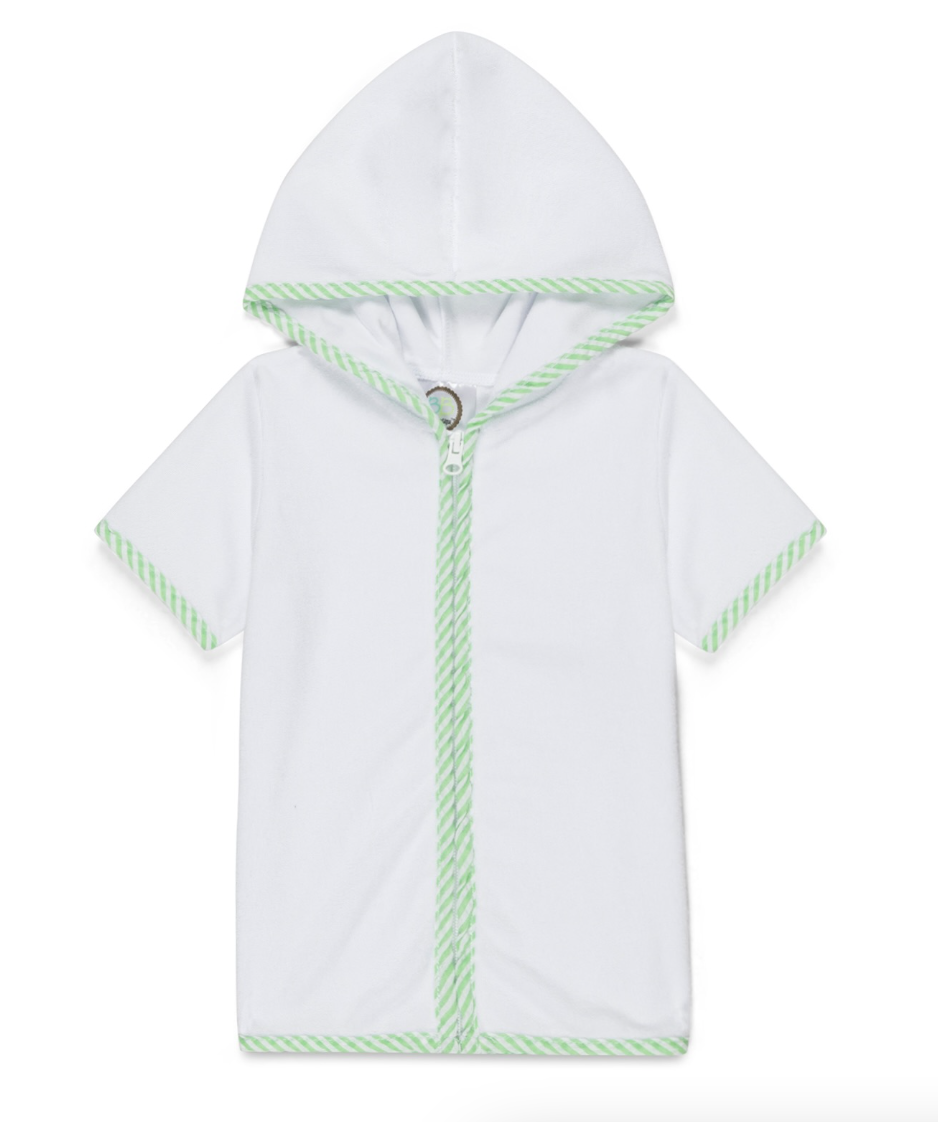 Short Sleeve Terry Cloth Cover Up